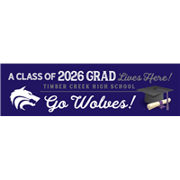 Grad Lives Here - Large Banner - 120" x 36"