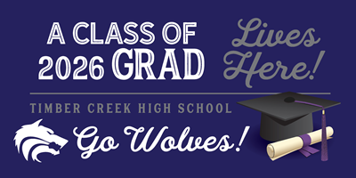 Grad Live Here - Small Banner - 48" x 24"
