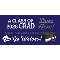 Grad Live Here - Small Banner - 48" x 24"